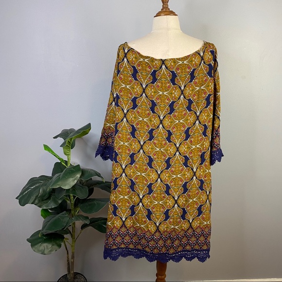 ootd Womens Size Large Shift Boho Dress - Picture 7 of 8